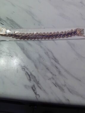 Gold and Blue Zigzag Bracelet